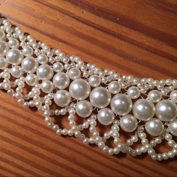 Vintage Pearl Beaded Collar - Picture 2 of 4